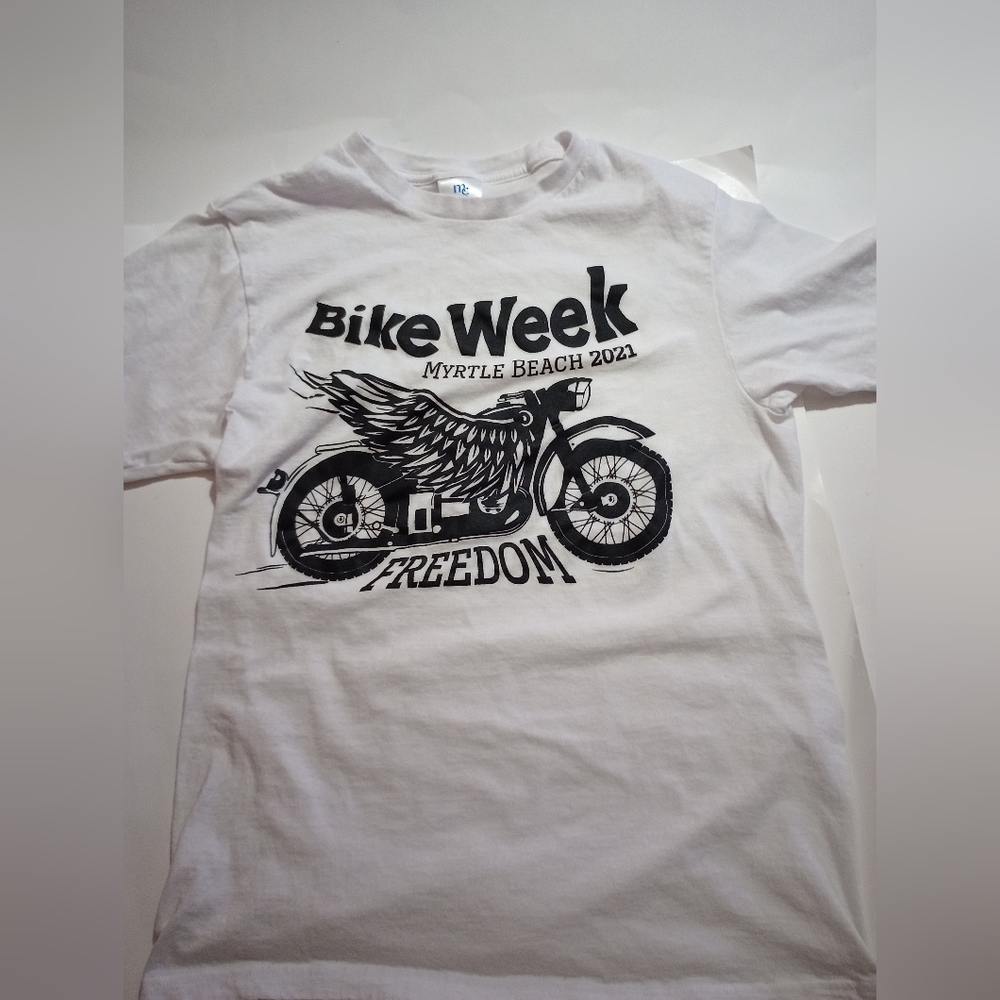 Bike Week Myrtle Beach 2021 Men's Size Medium White Short Sleeve T Shirt